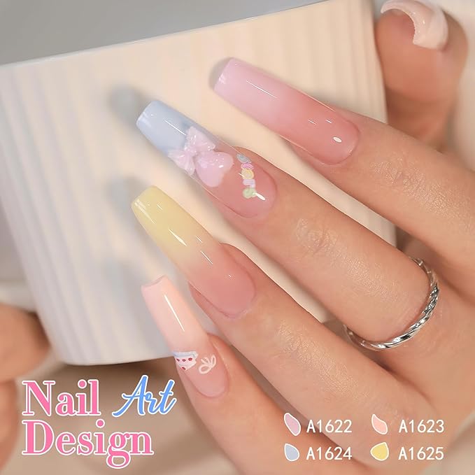 Double Rhythm 0.50 OZ Translucent Gel Polish Same Color Same Bottle Sheer Pastel Neutral Natural Milky 15 ML Jelly UV Nail Art DIY at Home (Nude Pink-A1626)
