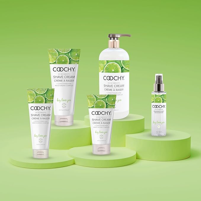 Coochy Shave Cream - Moisturizing Shave Lotion - Gentle Intimate Shaving Cream - For Bikini Area, Underarms, Legs & More - Rash-Free, Hydrating Formula - Key Lime Pie, 3.4 oz