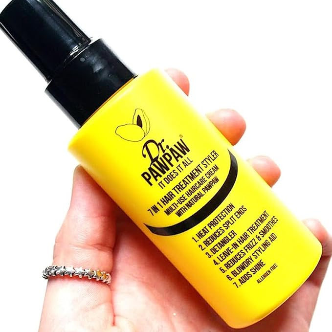 It Does It All: 7 in 1 Hair Treatment Styler with Papaya, Aloe Vera, Coconut Oil, Vegan & Natural (6 x 150 ml)