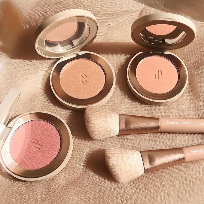 Heart Percent Dote on Mood Glow Blush, Smooth Radiant Color Luminous Shimmering Stain Finish Cheek Makeup Blush (03. Veil Nude)