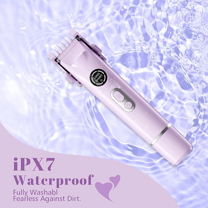 4-in-1 Waterproof Bikini Hair & Body Hair Trimmer - Rechargeable Shaver - IP7-compact for Travel, Cordless Use