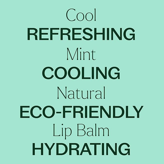 Plant Therapy Cool Mint Natural Lip Balm 0.3 oz (8.5 g) Simple, Natural Ingredients & Packaged in Eco-Friendly Recyclable Cardboard