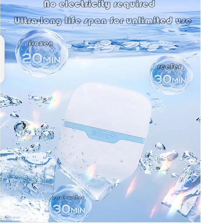 Ice Roller for Face ,Ice Face Roller Cold Therapy Tools, Cold Facial Ice Roller Massager for Eye Puffiness, Migraine, TMJ Pain Relief & Minor Injury, Skin Care Products (Blue)
