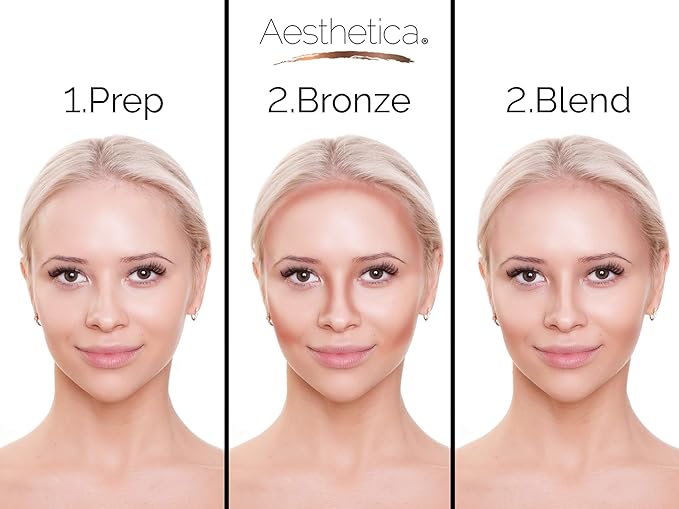 Aesthetica Sunset Bronzer Powder - Matte Bronzing Powder Makeup Contouring Powder - Vegan & Cruelty Free