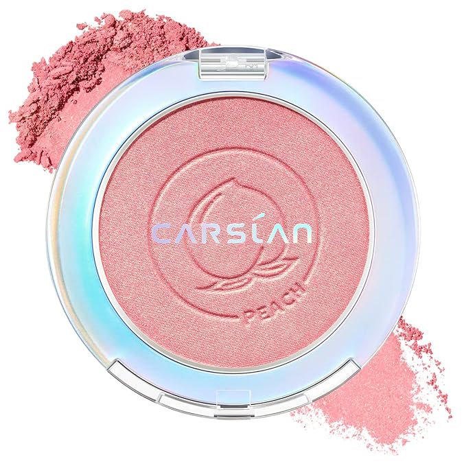 Face Blush, Powder Blush Makeup, Longlasting Highly Pigmented Face makeup, Smooth, Vegan & Cruelty Free, 1 Count, 06 PEACH