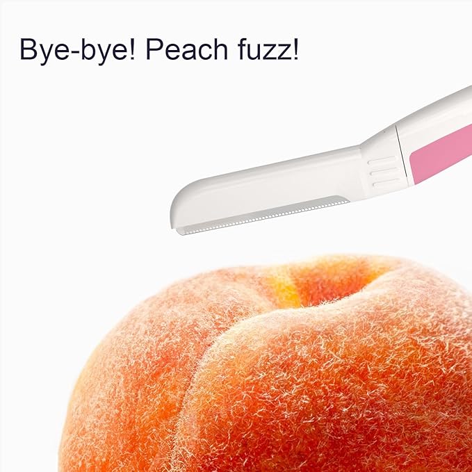 Face Razors for Women, Dermaplane Razor for Women Face, Eyebrow Razor, Dermaplaning Tool, Skin Safe Microblades, Peach Fuzz Remover (9ct, Pearl Blush)