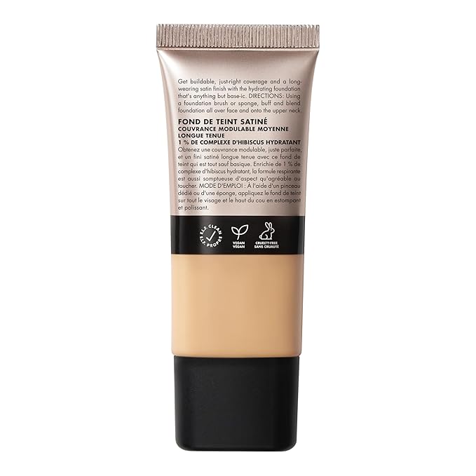 e.l.f. Soft Glam Foundation, Medium Coverage, Long-Lasting & Buildable Foundation For A Smooth, Satin Finish, Vegan & Cruelty-Free, 22 Light Warm