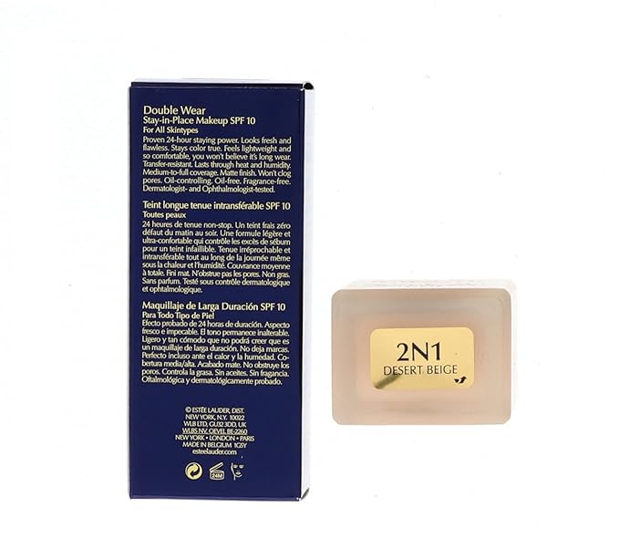 Estée Lauder Double Wear Stay-in-Place 24-Hour Long-Wear Matte Foundation, 1.0 oz, 2N1 Desert Beige