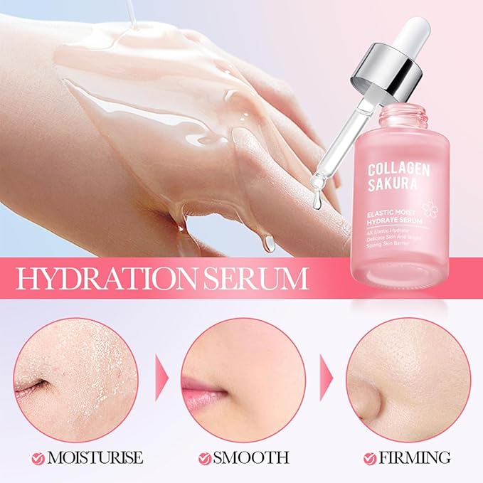 sakura skin routine kit for women - facial skin care sets & kits - skin care bundle - Moisturizing, firming skin, deep cleaning