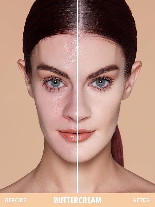 SHEGLAM SKin-Focus Full Coverage Powder Foundation Oil-Control Lightweight Face Pressed Powder Makeup-Buttercream
