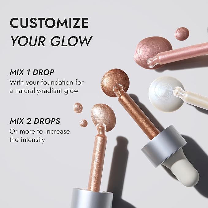 COVER FX Custom Enhancer Drops - Celestial: Opalescent Finish - 15mL - Radiant Glow - Liquid Highlighter