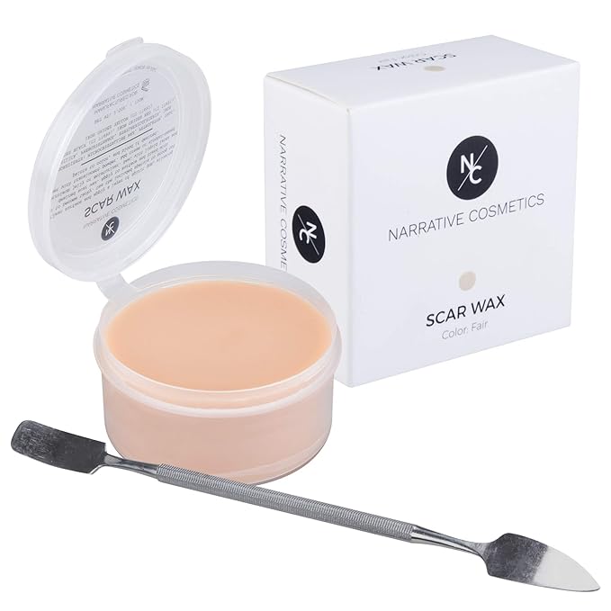 Starter Effects Kit, 6-Color Bruise Wheel, Scar Wax, and Scab Blood Paste, Professional SFX Makeup Set With Applicators