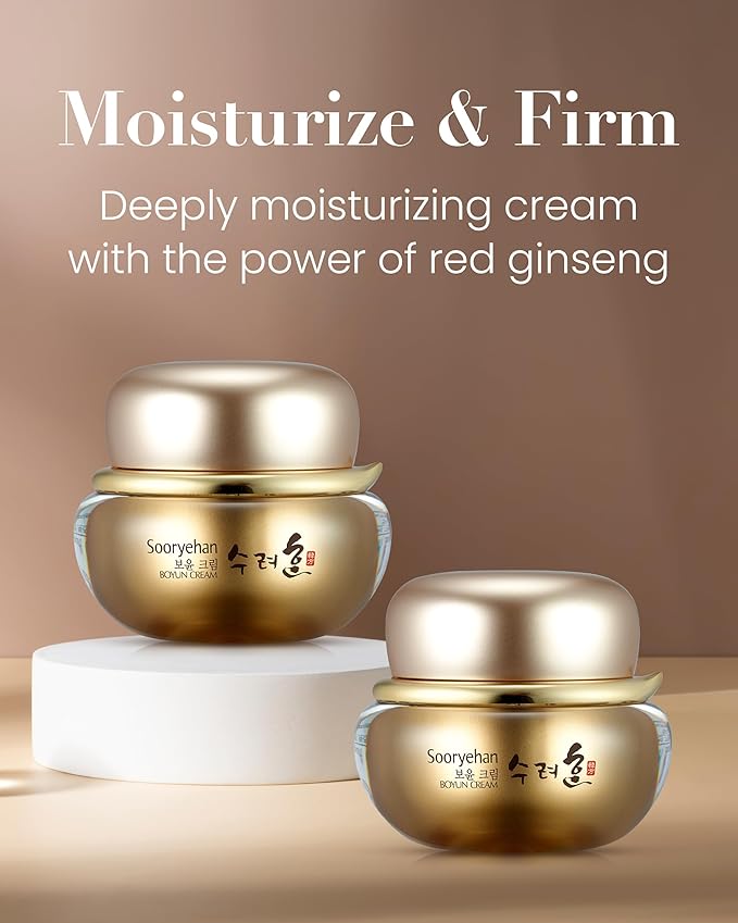 Sooryehan Boyun Luxury Korean Skin Care Gift Set (155ml/5.24 Fl Oz) - Red Ginseng Toner, Emulsion, Cleansing Foam & Moisturizer Cream by LG BEAUTY. Red Ginseng.
