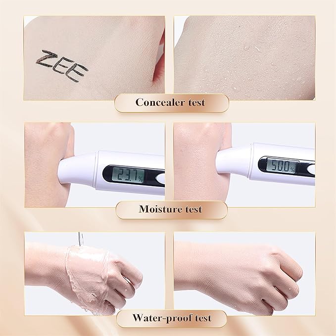 Mushroom Head Air Cushion CC Cream Foundation - BB Cream Concealer Oil Control Long-Lasting, Waterproof Base Primer, Cream Foundation Full Coverage for Mature Skin & All Skin Types (Medium)