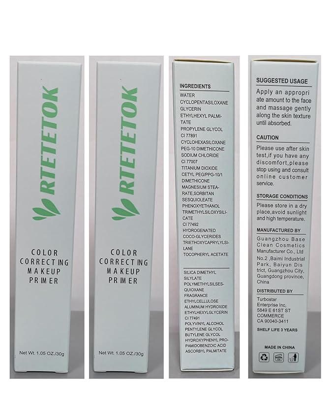 Green Primer Color Correcting for Face Before Makeup, Smoothing Primer Color Corrector for Redness, Brightening Base Makeup for Combination Skin