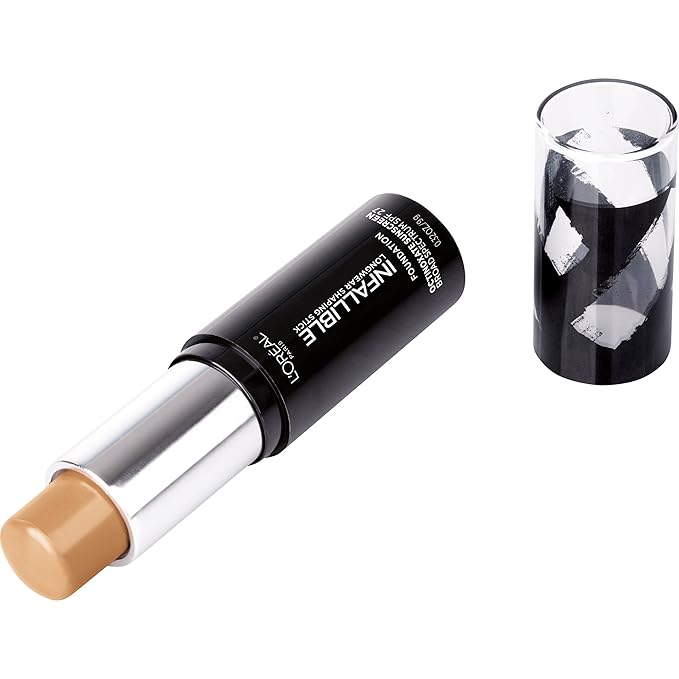 L'Oreal Paris Makeup Infallible Longwear Shaping Stick Foundation, 407 Natural Beige, 1 Tube, 0.32 Ounce