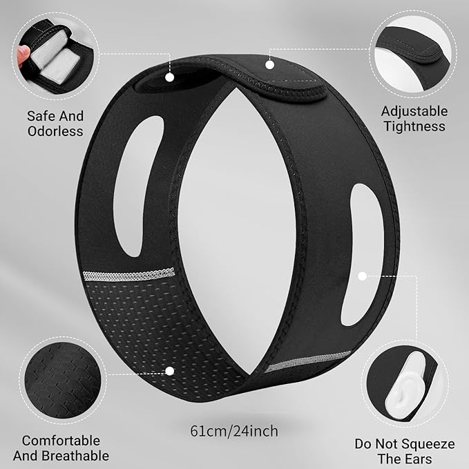 Reusable V Line Lifting Mask with Chin Strap for Sleeping,Face Lift Prevent Sagging, Jaw Exerciser,Black,M