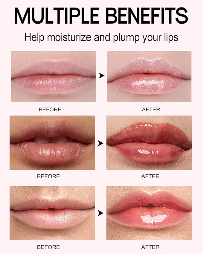 Spicy Lip Gloss Plumper Glossy Lip Lipstick, Lifter Gloss, Hydrating, Volumizes, High-Shine, Lip Plumping Lip Glaze Lip Makeup, Plump & Pout Lip Plumper for Women Girls (#04)