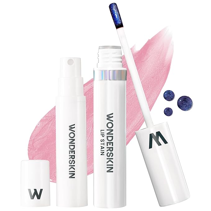 Wonderskin Wonder Blading Lip Stain Peel Off and Reveal Kit - Long Lasting, Waterproof Pink Lip Tint, Transfer Proof Natural Lip Stain Kit (Beautiful)