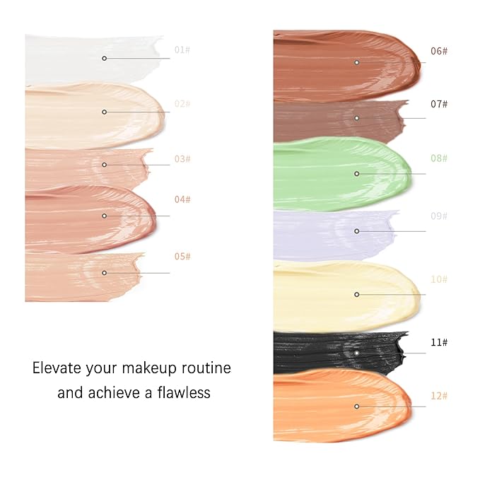 Mallofusa Single Color Face Makeup Concealer Foundation Palette Moisturizing 0.49oz (Black)
