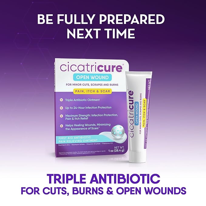 Cicatricure Advanced Scar Gel for Face & Body - Proven Results in 2 Weeks, Scar Treatment for Surgical Scars, Stretch Marks, Scars of Burns and Injuries, Acne Scar Treatment, 1 oz (28 g) - Pack of 3