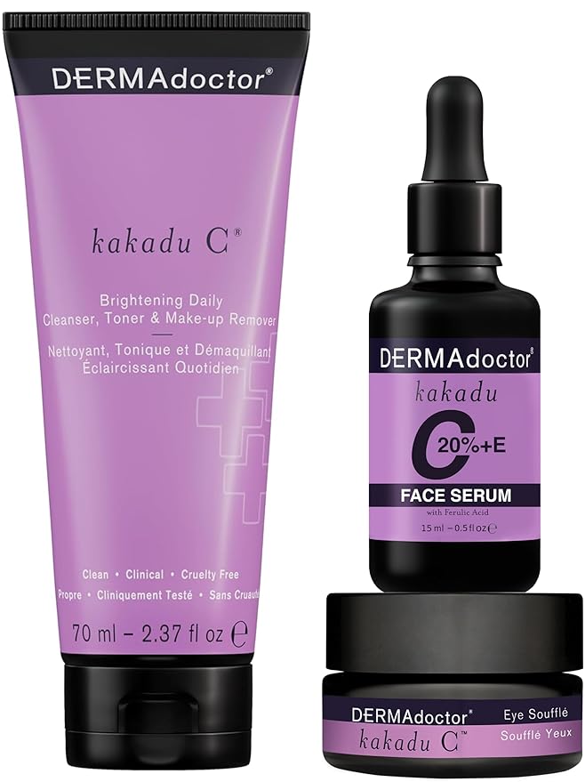 DERMAdoctor Kakadu C Vitamin C Brightening Kit, 3 piece kit