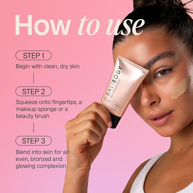 BALI BODY BB Cream SPF15 - Tan Shade | Tinted Sheer Face Cream with Hyaluronic Acid & Marine Collagen | Paraben Free, For All Skin Types | Vegan, Cruelty Free Australian Made (35 ml/1.2 fl oz)