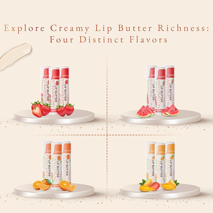 CHAP-LIP Lip Balm 48 Ct. with Fruit Flavors, Cocoa Butter, Coconut Oil | Moisturizing Vitamin E & Total Hydration Treatment & Soothing Lip Therapy (48 Ct Pack of 12)