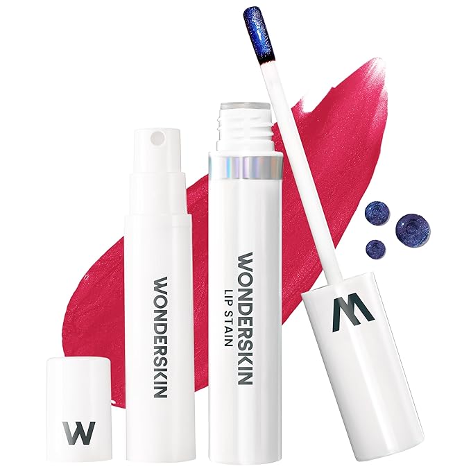 Wonderskin Wonder Blading Lip Stain Peel Off and Reveal Kit - Long Lasting, Waterproof Pink Lip Tint, Transfer Proof Natural Lip Stain Kit (First Kiss)