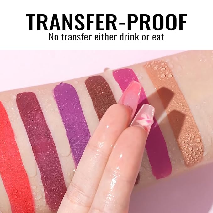 Oulac Matte Liquid Pink Lipstick for Women, Long Lasting Lipstick Waterproof Lip Stain, No Transfer, Creamy High Pigmented Formula with Rose Oil, Vegan & Cruelty-Free, Rose Pink M10