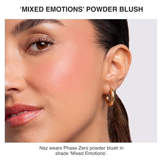 Makeup Powder Blusher - "Mixed Emotions" - 4g / 0.141oz - Pigmented, Buildable, Lightweight Powder Blush for a Radiant, Healthy, Natural Glow. Versatile Shades - Pink - Shimmer finish.