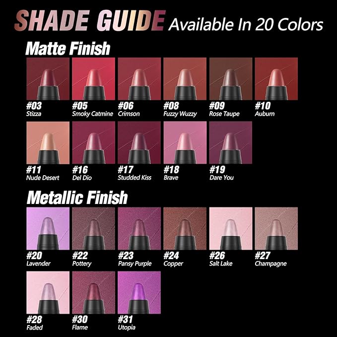 FOCALLURE Ultra Chic Metallic Lipstick,Rich Vitamin E Lip Crayon,Lightweight Shinning Color without Drying or Fading,Long Lasting Lips Makeup,#27 Champagne