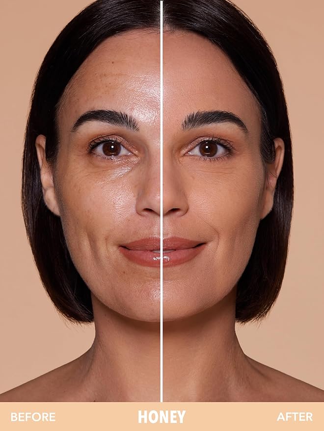 SHEGLAM SKin-Focus Full Coverage Powder Foundation Oil-Control Lightweight Face Pressed Powder Makeup-Honey
