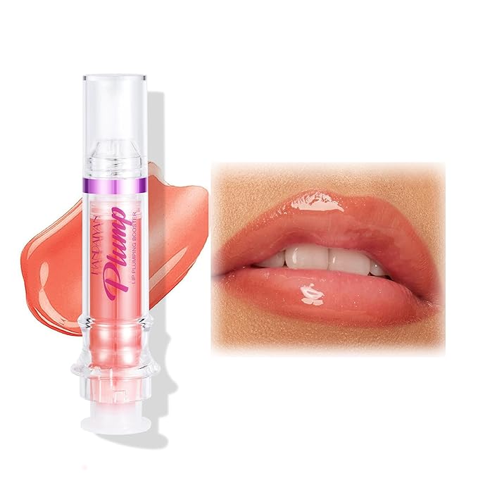 Natural Spicy Lip Plumping Booster Lip Plumping Oil,Lip Plumper Gloss, Ultra-Hydrating & Nourishing Plump and Pout Lip Plumper, Glossy Finish Fuller Lip Plumping Lip Gloss for Women Girls(06#)
