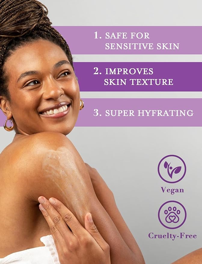 Elvira KP Bump Eraser Foot & Body Scrub, Exfoliating Scrub for Keratosis Pilaris, Smooth Skin with 10% AHA BHA & Niacinamide, Deep Moisturizing Cleanser for All Skin Types, Exfoliante para el Cuerpo