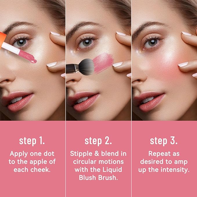 Liquid Blush, Long-lasting & Blendable Liquid Blush for High-Pigment Color, Achieve a Soft, Dewy, Healthy Natural Finish (08-Milky Tea, 0.2 Ounce)