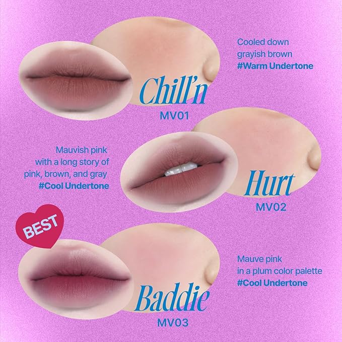 Lip&Cheek Blurry Pudding Pot | Cold-hearted Moment - Hurt | Makeup Blush, Buildable Lightweight, Multi-Use Soft Matte Finish | 5g