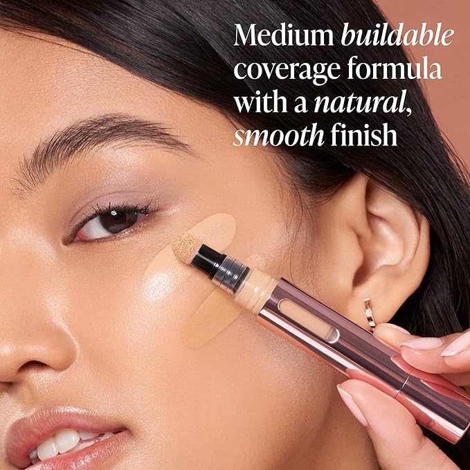 Mally Beauty - The Plush Pen Brightening Concealer Stick - Cashmere - Hydrating Turmeric, Vitamin E, and Hyaluronic Acid Infused Formula - Medium Buildable Coverage with a Natural, Smooth Finish