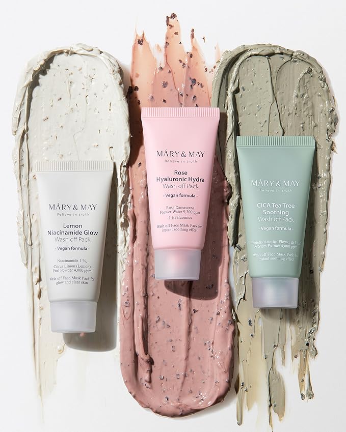 Mary&May CICA TeaTree Soothing Wash off Pack 30g | Centella Asiatica Extract, Tea Tree, Soothing, Pore Care, Trouble Relief, Mask Wash Off | Vegan, EWG Ingredients