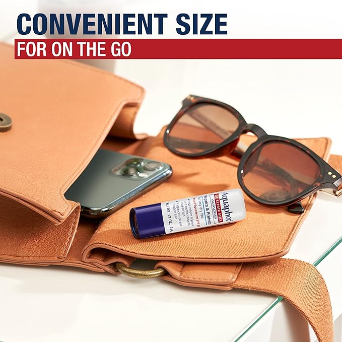 Aquaphor Lip Repair Stick with Sunscreen, Lip Protectant, Soothes Dry Chapped Lips, 0.17 Oz Stick, 2 Count (Pack of 2)