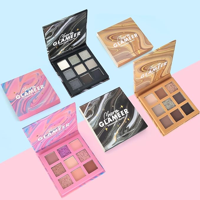 Eyeshadow, 9 Colors Eyeshadow Palette, Matte&Glitter&Shimmer Eyeshadow,for Eye Makeup Long Lasting Waterproof Eye Makeup Palette, Glitter Shimmer Professional Bright-Colored Eye Shadow(G005-3)