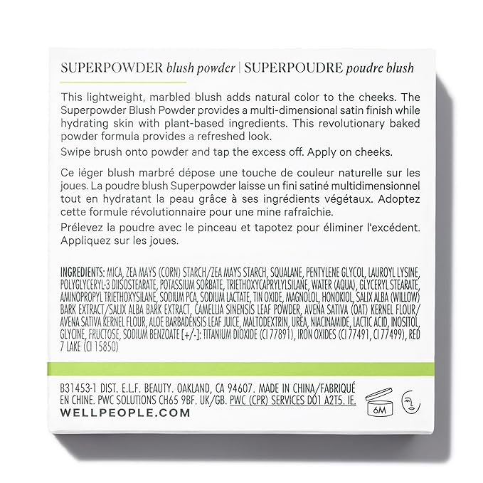 Well People Superpowder Blush Powder, Hydrating Powder Blush For Adding A Pop Of Cheek Color, Lightweight Formula, Vegan & Cruelty-free, Hazelnut Harvest