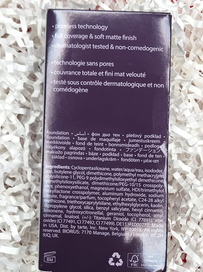 tarte Amazonian Clay 16-Hour Full Coverage Foundation 12B Fair Beige