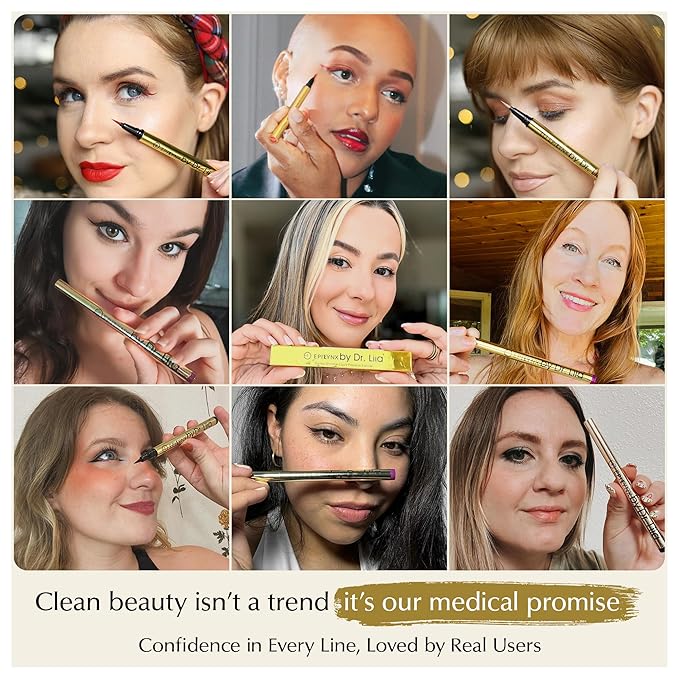 Waterproof Eyeliner - Smudge-Proof Liquid Eyeliner Pen with Precision Tip for Smooth, Long-Lasting Application - Vegan, Hypoallergenic & Gluten-Free Eye Liner - 2mL Shimmer Royal Purple