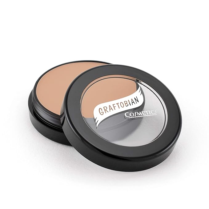 Graftobian HD Glamour Crème Foundation 1/2oz, Weightless Full Coverage Makeup, 65 Inclusive Shades, For All Skin Types, Natural or Full-Glam Looks, For Professionals and Beginners, Cabaret Kitten