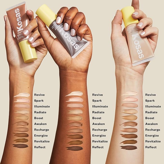 Kosas Glow I.V. Vitamin-Infused Skin Enhancer Face Makeup - Tinted Beauty Highlighter for a Healthy Glow - Radiate