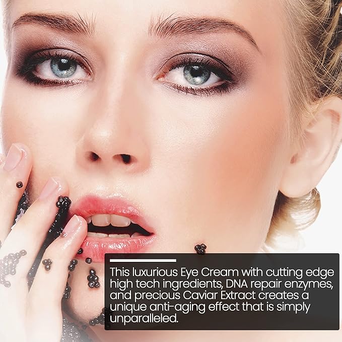 Black Caviar Under Eye Cream ā Anti Aging Skin Care Moisturizer Cream | Instant Hydrating, Collagen Puffiness and Bags Reducer, Wrinkles Repairing & Circle Remover Treatment