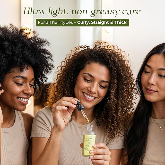 Natural Hair Growth Oil for Women infused with 10 Premium Botanic Oils plus Organic Rosemary Oil for Hair Growth | Salon-Grade Volumizing & Nourishment | Non-GMO Verified | 30-Day Supply