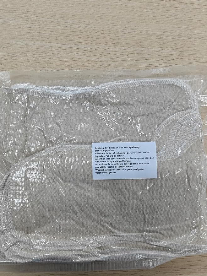 Boyiee 9 Pcs Cotton Bra Liners 3 Layer Reusable Washable Under Breast Sweat Absorber Pads for Woman