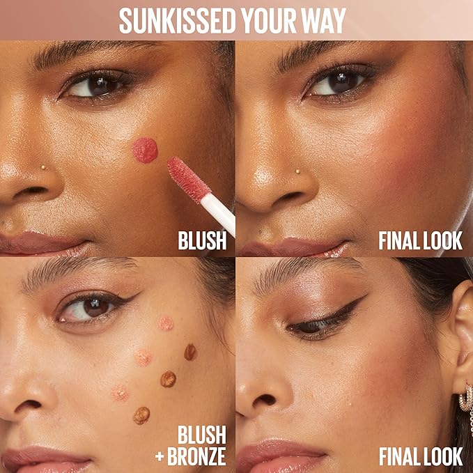 Maybelline Sunkisser Multi-Use Liquid Blush and Bronzer, Blendable, Longwear, Glowy Make Up, Electric Blush, 1 Count